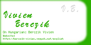 vivien berczik business card